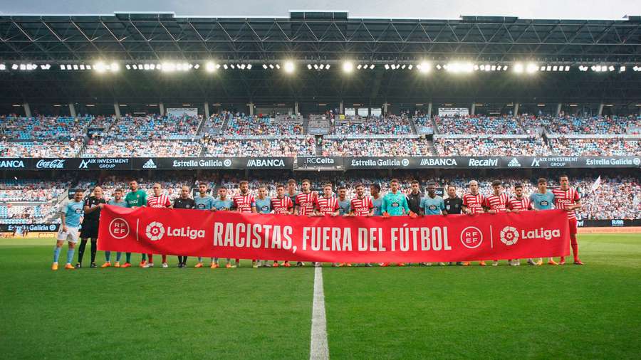 Celta y Girona, unidos contra el racismo