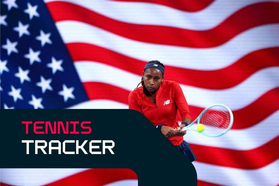 Gauff warms up ahead of the United Cup Final against Swiatek