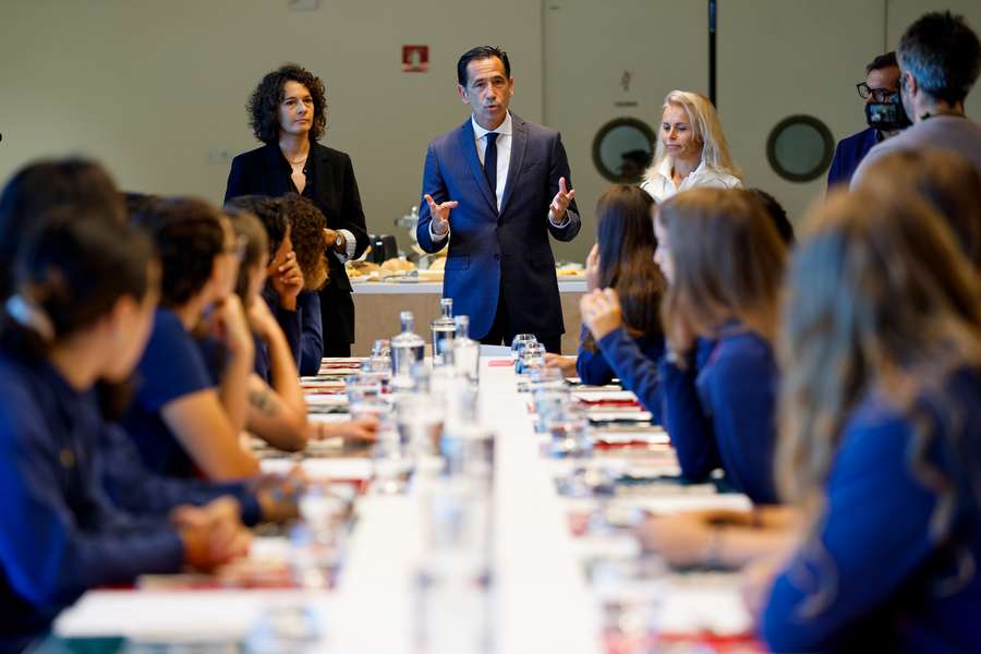 Pedro Proença falou às atletas Pedro Proença falou às atletas