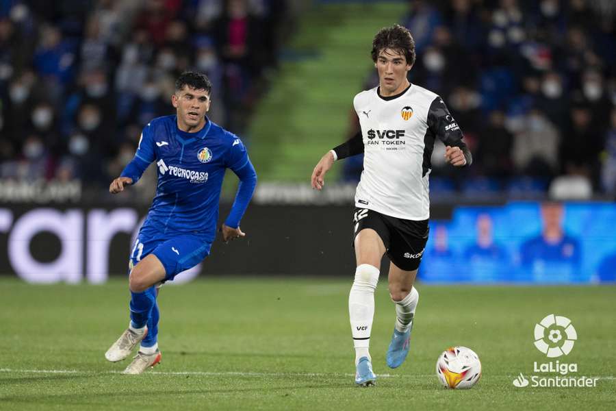 Jesús Vázquez num jogo contra o Getafe.