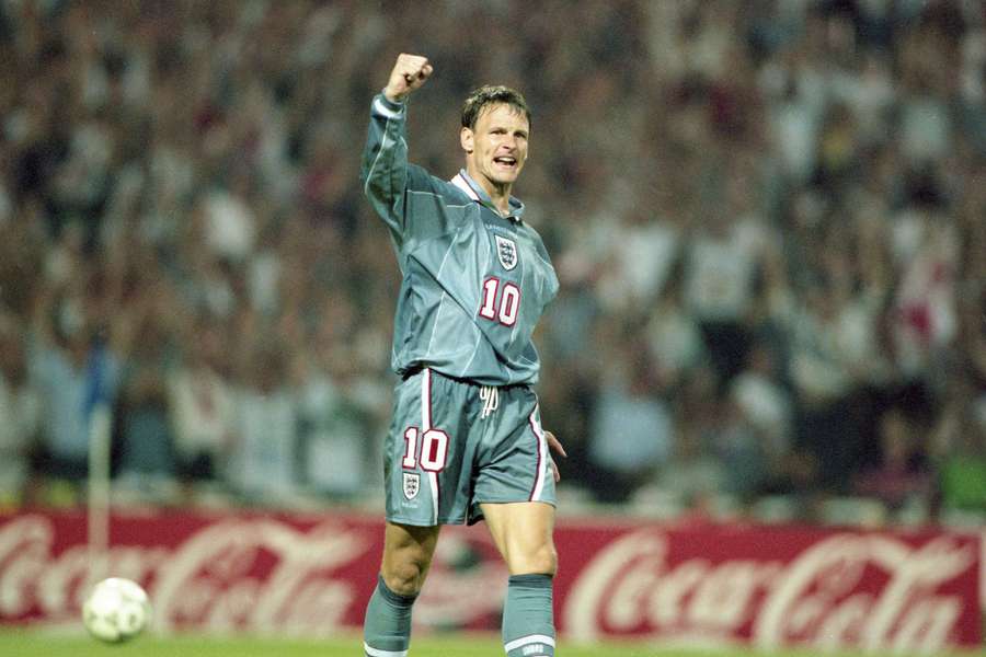 Teddy Sheringham op het EK 1996.