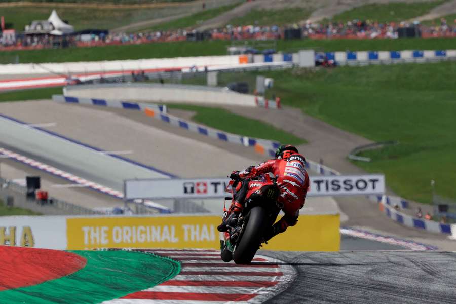 Ducati Lenovo Team's Francesco Bagnaia in action during the Austrian GP