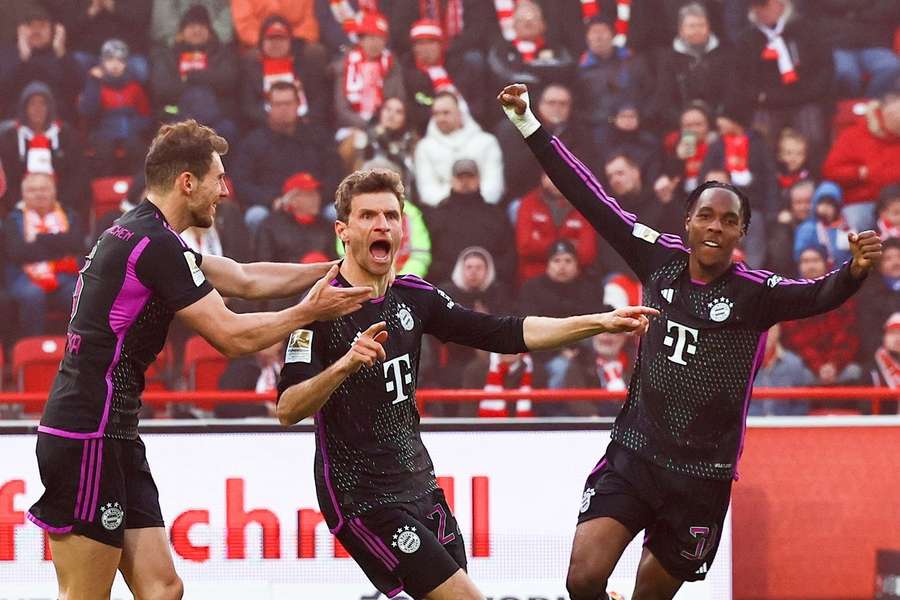 Thomas Muller scored two in the win for Bayern Munich
