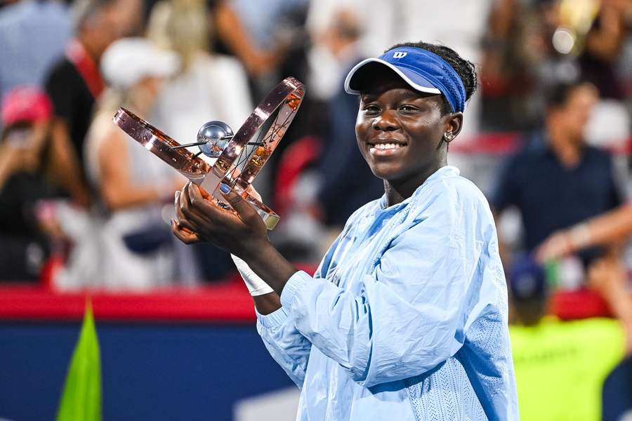 Victoria Mboko after winning Montreal this month