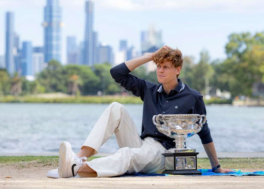 Sinner ganó el Abierto de Australia a principios de año Sinner ganó el Abierto de Australia a principios de año