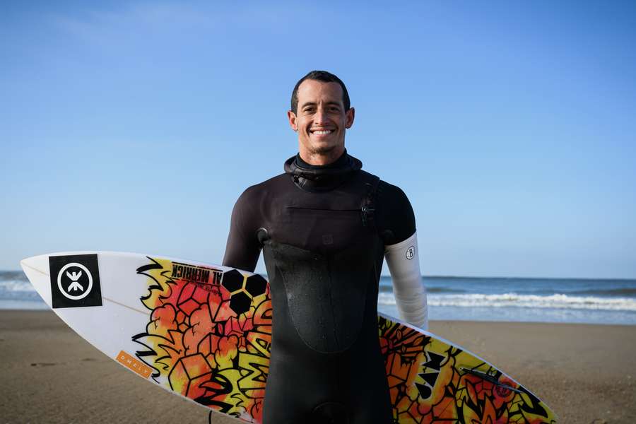 Maxime Huscenot le 22 janvier à Hossegor.