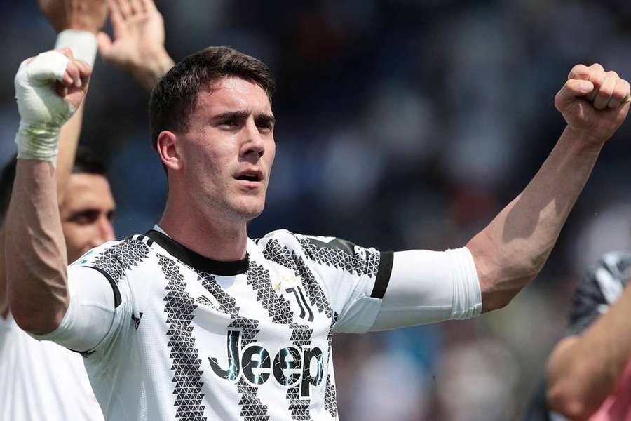 Dusan Vlahovic (R) was racially abused by Atalanta fans before scoring Juventus' second on Sunday