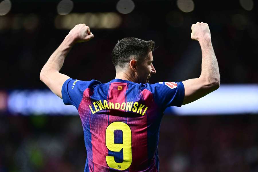 Lewandowski celebra el gol 301 de la era Flick en el Barcelona Lewandowski celebra el gol 301 de la era Flick en el Barcelona