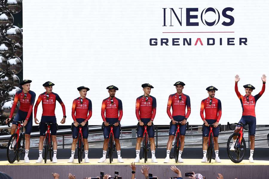 Présentation de l'équipe INEOS-Grenadiers à Bilbao