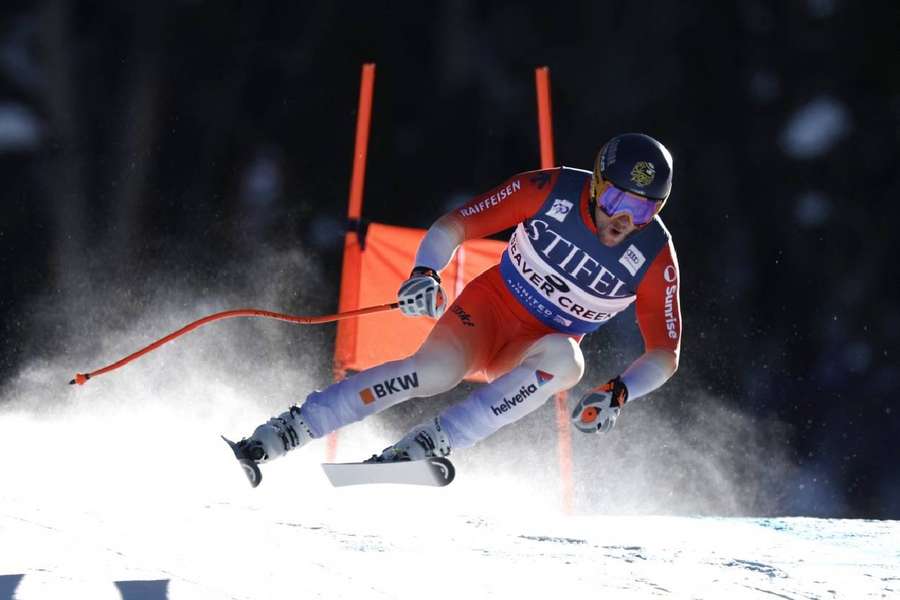 Justin Murisier in action during the men's downhill in Beaver Creek