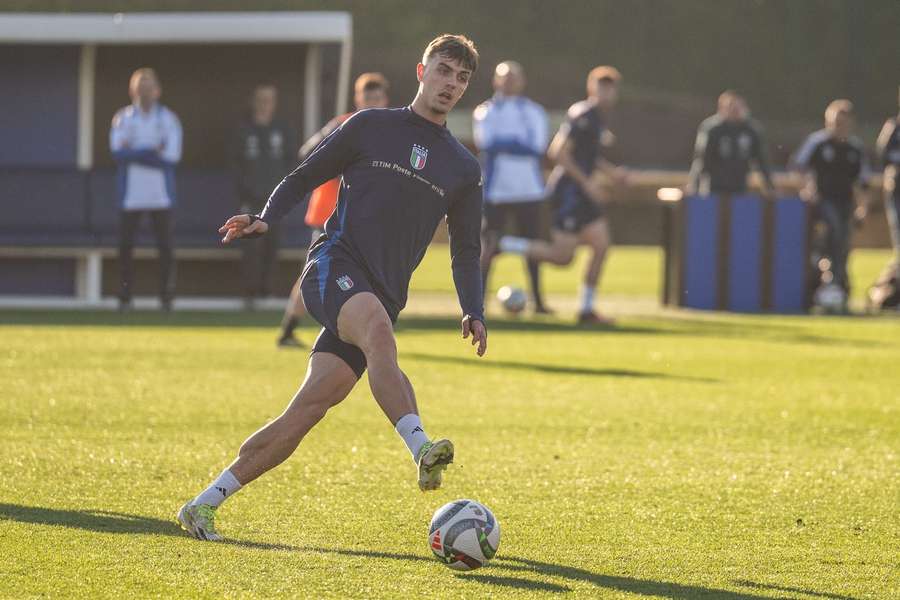 Daniel Maldini im Training mit der italienischen Nationalmannschaft 