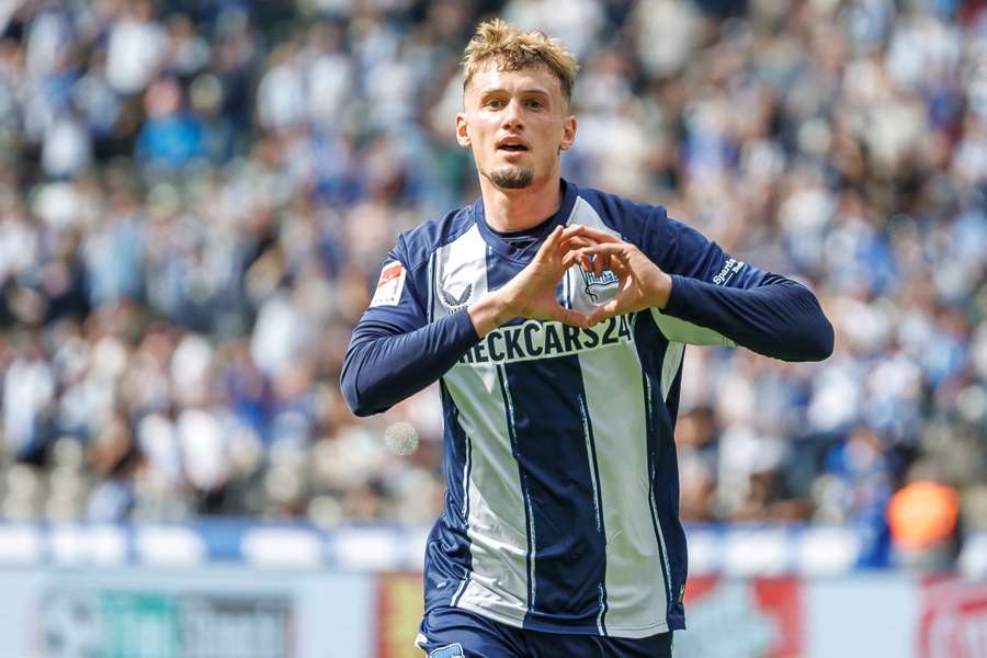 Michaël Cuisance festeja pelo Hertha