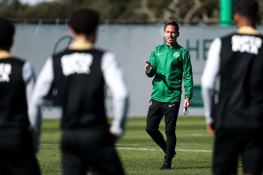 João Pereira no primeiro treino no Sporting