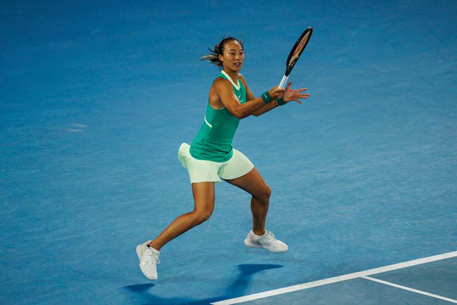 Zheng Qinwen is in her first Grand Slam final. 