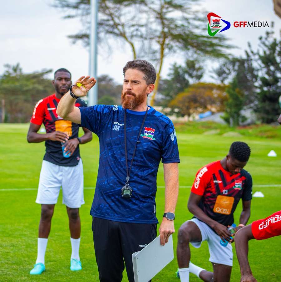 Gambia national team coach Johnathan McKinstry