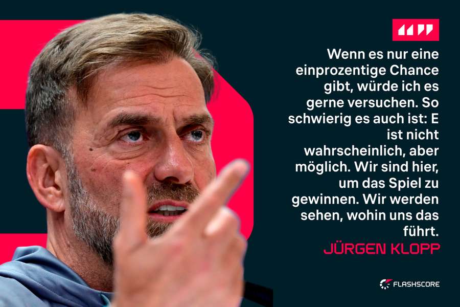 Klopp ist vor der Real-Partie vorsichtig optimistisch. Klopp ist vor der Real-Partie vorsichtig optimistisch.