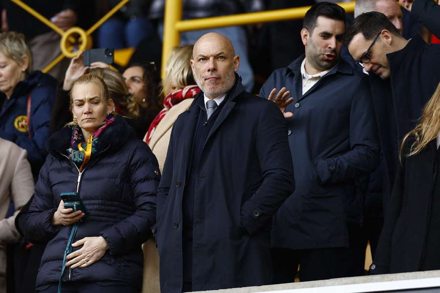 Howard Webb in the stands at the Women's League Cup Final between Arsenal and Chelsea.