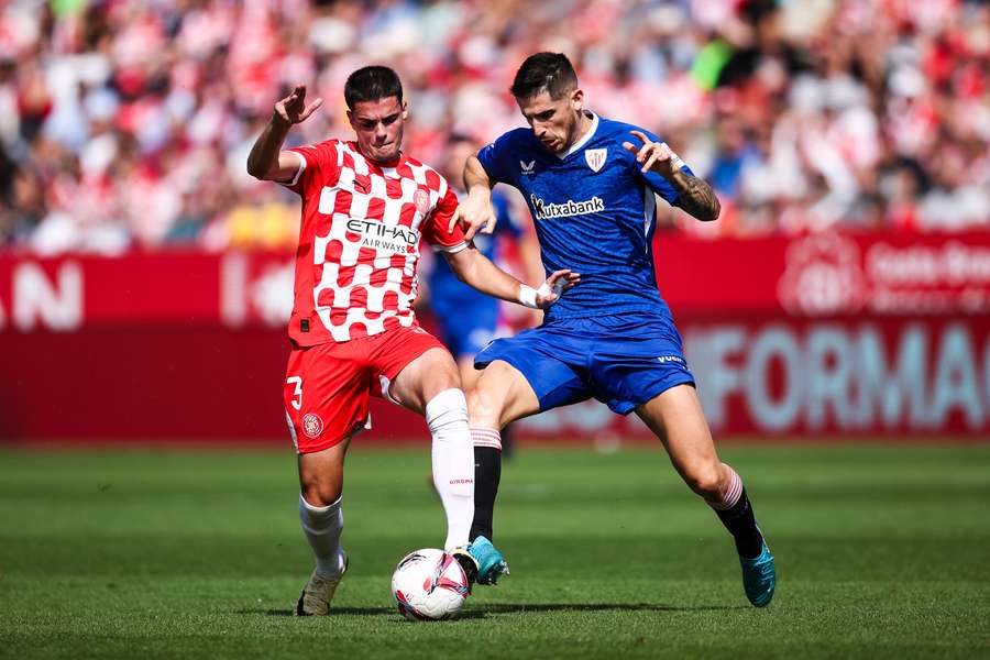 I giocatori di Girona e Athletic Bilbao in campo