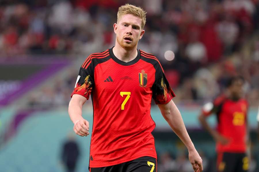 Kevin De Bruyne in de wedstrijd tegen Canada