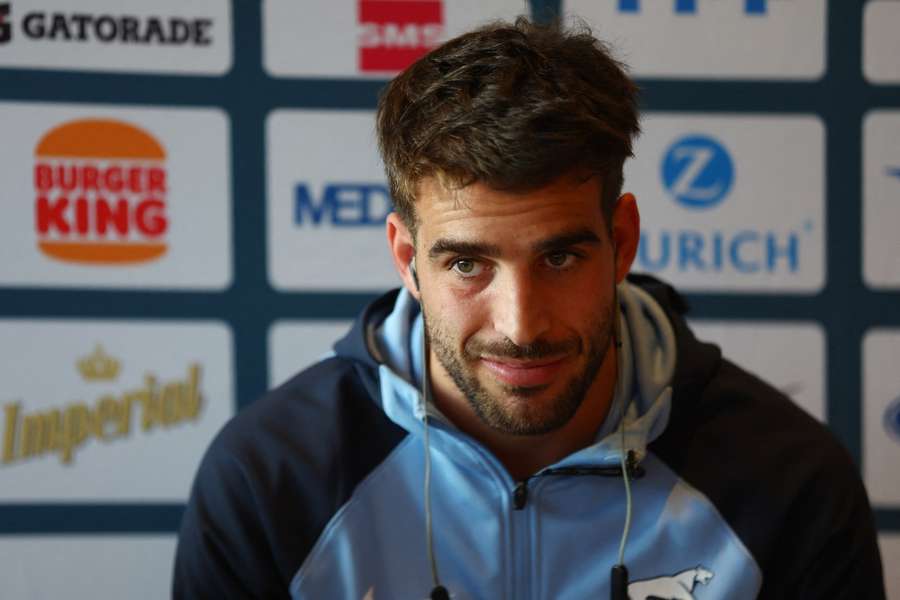 Argentina's Juan Cruz Mallia during a press conference 