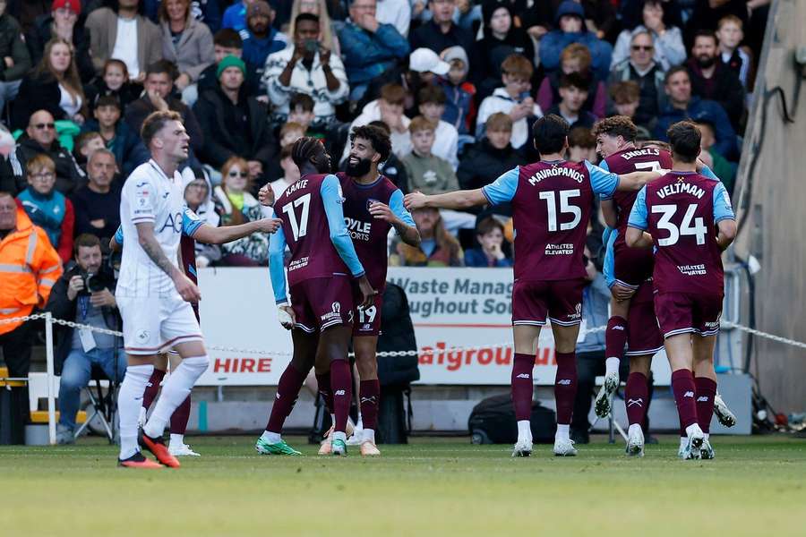 Divine Mukasa of West Ham United scores Divine Mukasa of West Ham United scores