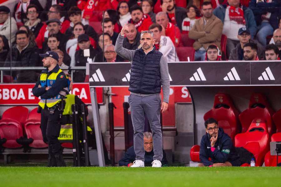 Rui Borges durante o Benfica-Sporting, no Estádio da Luz