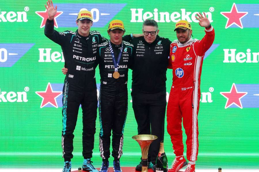 The podium after the Chinese GP