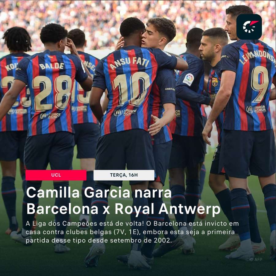 Royal Antwerp x Barcelona: onde assistir ao jogo da Champions