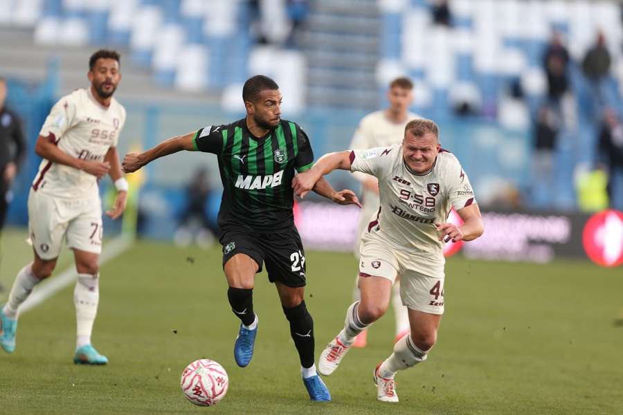 Una fase di Sassuolo-Salernitana