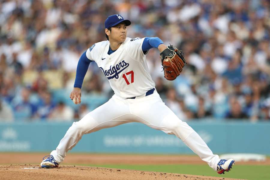 Shohei Ohtani pitching in his return for the first time since 2023 