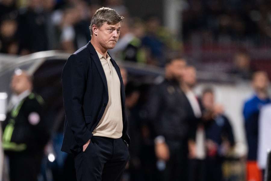Jon Dahl Tomasson during Sweden's loss to Kosovo