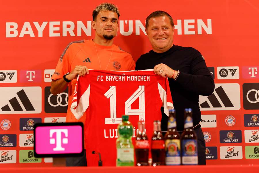 Luis Díaz, durante su presentación como jugador del Bayern de Múnich