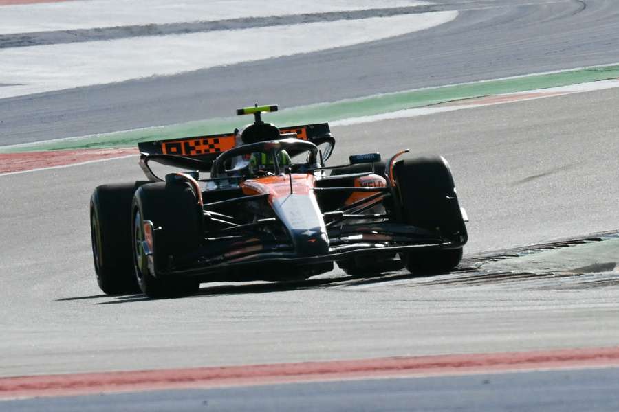 Lando Norris durante treino livre em Austin, no Texas