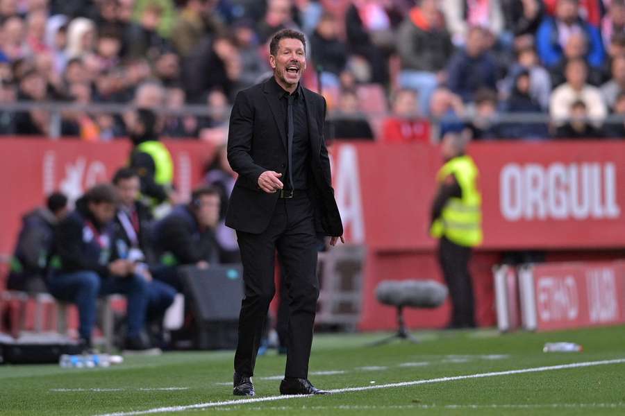 Simeone, en el partido contra el Girona