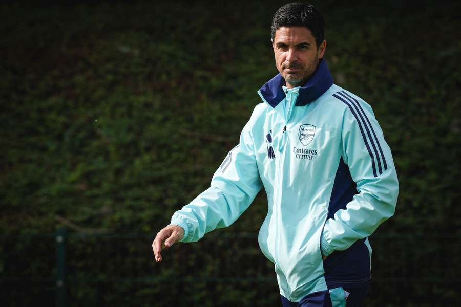 Mikel Arteta in allenamento