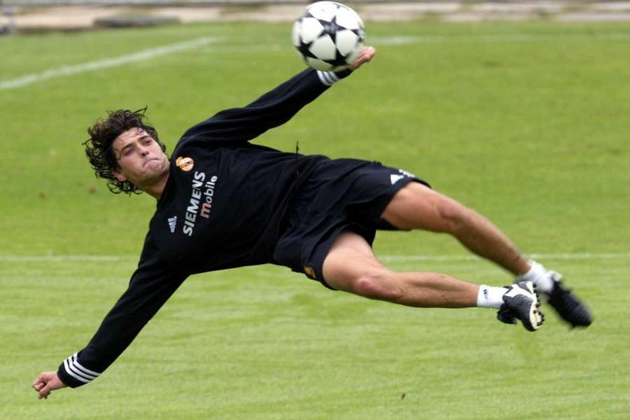 Tote, en un entrenamiento con el Real Madrid