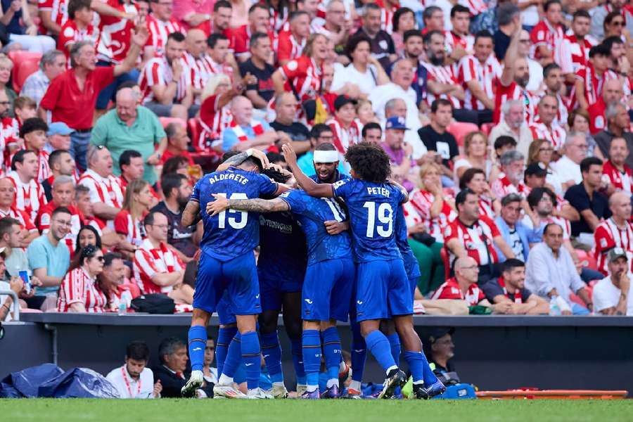 Getafe celebrate their equaliser