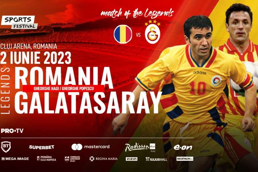 All Stars Romania vs. Galatasaray Legends, pe Cluj Arena