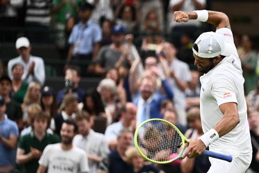 Berrettini após a vitória sobre Zverev.