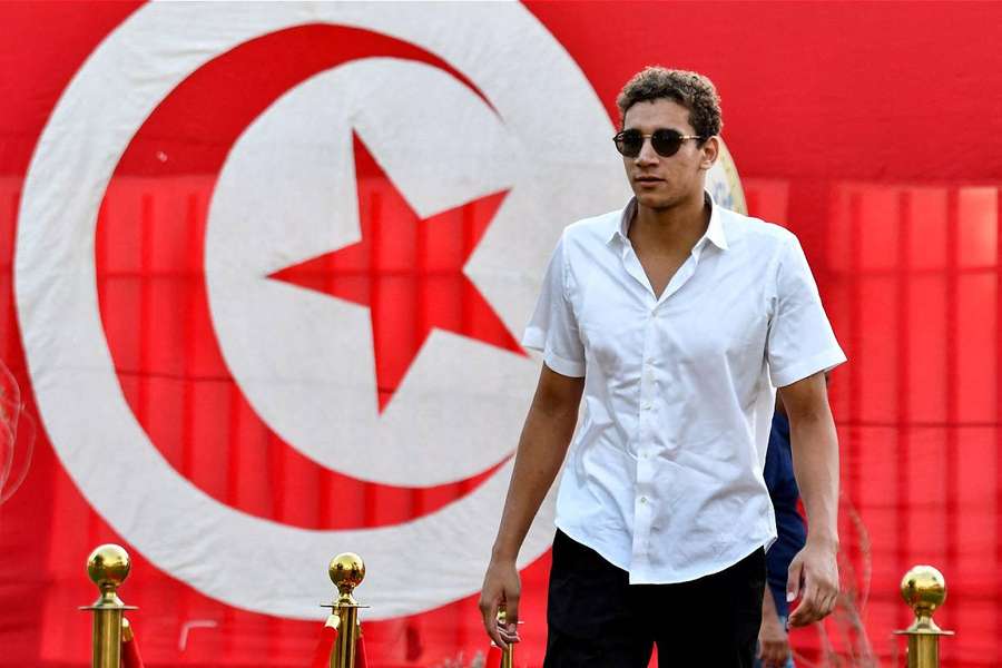 Le nageur Ahmed Hafnaoui en août 2023 à Tunis.