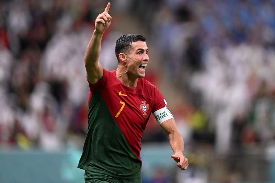 Cristiano Ronaldo in het shirt van Portugal