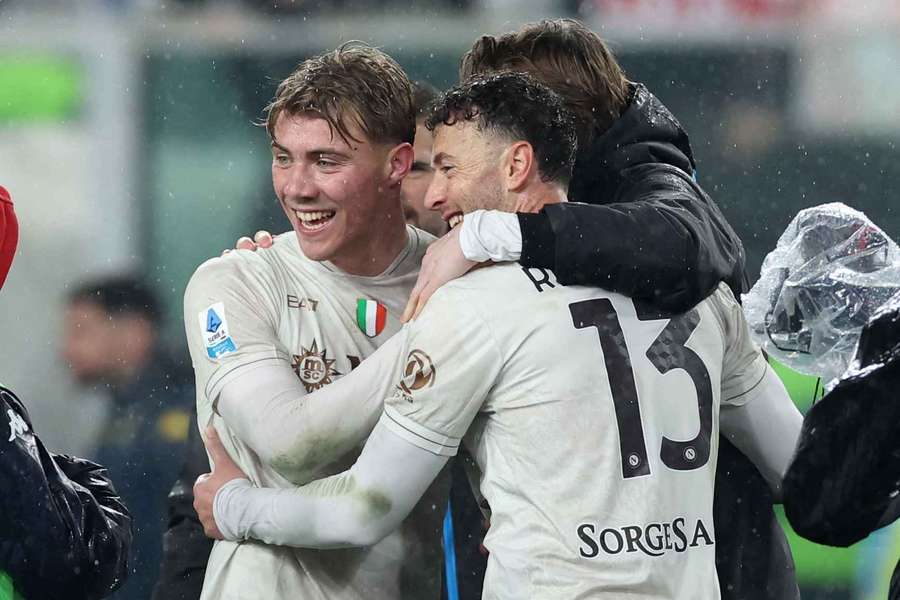 Radosť hráčov SSC po záverečnom hvizde.