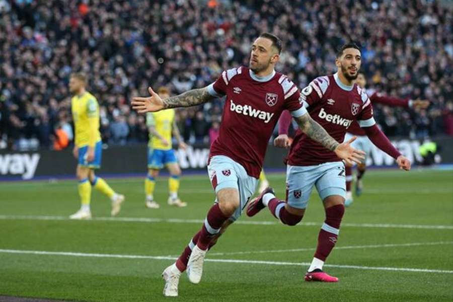 Danny Ings netted twice for West Ham