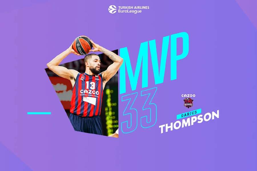 Darius Thompson, del Baskonia, MVP de la jornada 33 de la Euroliga