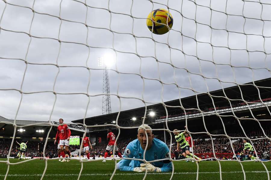 Keylor Navas was left stranded by Bernardo Silva's strike