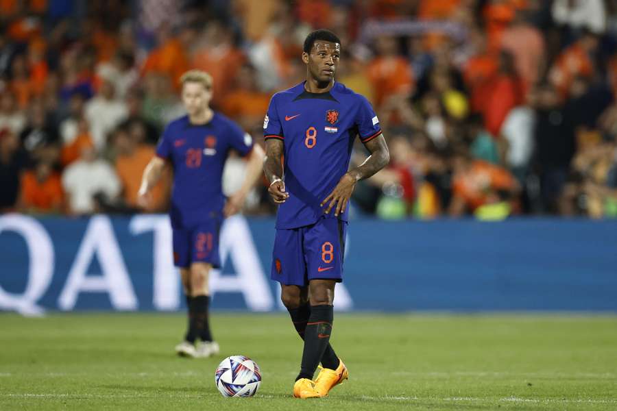 Georginio Wijnaldum tijdens de halve finale van de UEFA Nations League