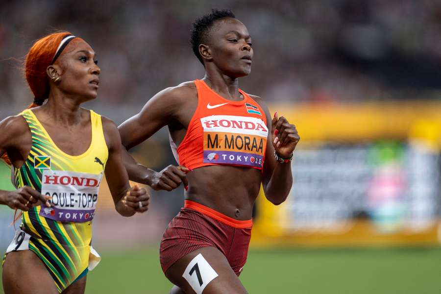 Kenya’s Mary Moraa (centre) in action Kenya’s Mary Moraa (centre) in action