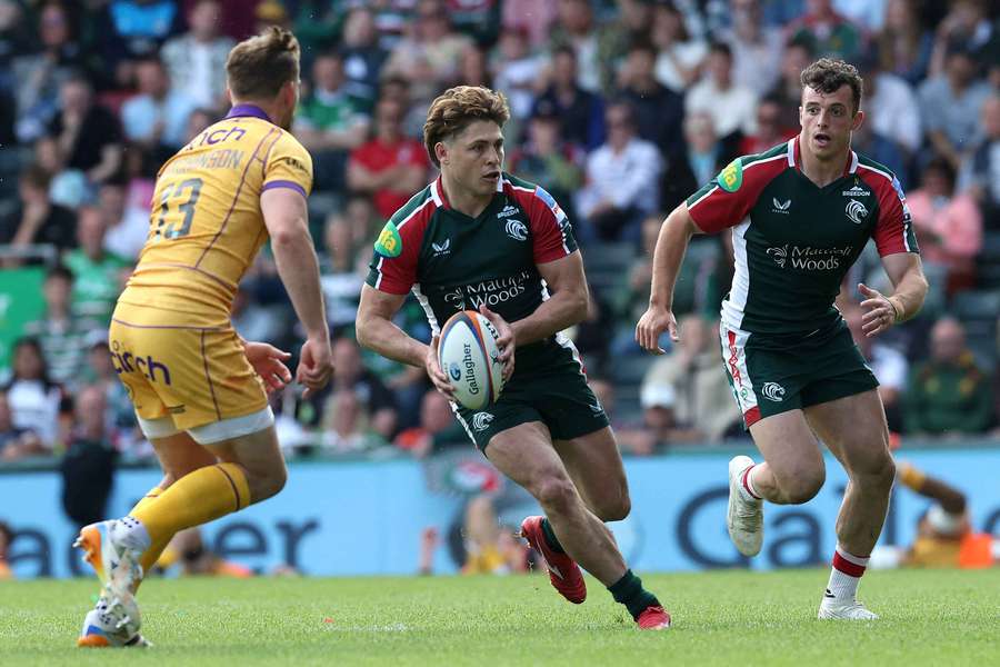 James O'Connor with ball in hand for Leicester against Northampton. James O'Connor with ball in hand for Leicester against Northampton.