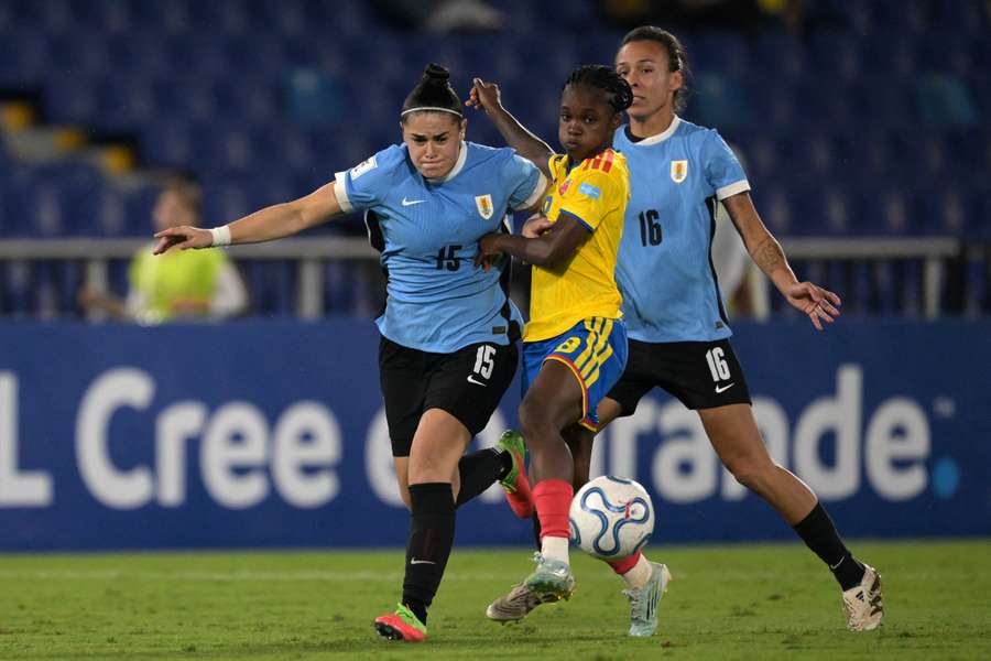 Linda Caicedo, en un partido contra Uruguay Linda Caicedo, en un partido contra Uruguay