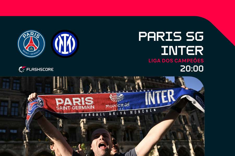 Inter Milão e PSG defrontam-se na final de Munique